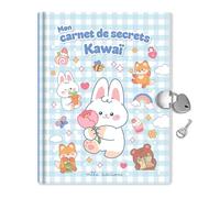 Mon carnet de secrets Kawaï: un journal intime avec un cadenas en forme de coeur, un stylo et 2 planches de stickers