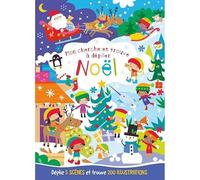 Mon cherche et trouve à déplier Noël: Déplie 5 scènes et trouve 200 illustrations
