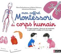Mon coffret Montessori du corps humain: Avec 12 organes en feutrine, 1 livret avec 4 transparents, 13 cartes et 1 poster à compléter