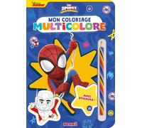 Mon coloriage multicolore Marvel Spidey et ses amis extraordinaires: Avec des stickers et 1 crayon