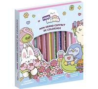 Mon grand coffret de coloriage: Avec 8 feutres à l'alcool, 1 stylo à peinture blanche et 32 coloriages trop mim's (Mini mim's)