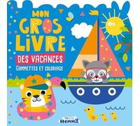 Mon gros livre des vacances: Gommettes et coloriage