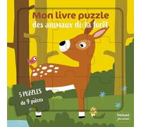 Mon livre puzzle des animaux de la forêt: 5 puzzles de 9 pièces