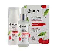 MON - Pack de Crema y Sérum Facial de Cereza - Productos Naturales - Propiedades Reafirmantes - Gran Fuente de Vitamina C, Antioxidantes y Colágeno - Firmeza y Elasticidad - 125 ml