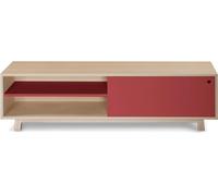 MON PETIT MEUBLE FRANCAIS Mueble tv 1 puerta corredera l. 140 cm, fresno