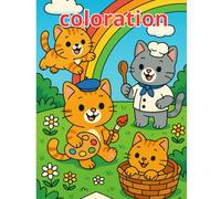 Mon Premier Livre de Coloriage - Les Chats Mignons (2-4 ans): Images de chats simples et adorables à colorier pour les tout-petits et les enfants en maternelle