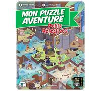 Mon Puzzle Aventure Little Detectives - Puzzle y Juego de investigación - Ideal para niños a Partir de 5 años - 3 encuestas por Resolver - 42 Piezas - Fabricado en Francia - Game Flow - Blackrock