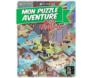 Mon Puzzle Aventure Little Detectives - Puzzle y Juego de investigación - Ideal para niños a Partir de 5 años - 3 encuestas por Resolver - 42 Piezas - Fabricado en Francia - Game Flow - Blackrock