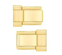Mon & Sons Adaptador de correa de reloj dorado de 10 mm con hebilla para convertidor de 10 a 25 mm, compatible con eslabones de 9 mm y eslabones italianos de 9 mm