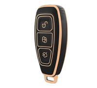Mon & Sons MSKEYZ - Funda para llave de coche de TPU para Ford Kuga, Puma, Fiesta, Focus, Ecosport, Mondeo, Galaxy Edge, Grand C-Max, B-Max, Mk2, Mk3, Mk4, protectora, llave inteligente, Funda negra