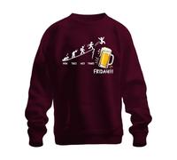 Mon Tues Wed Thurs Friday Beer Mug Funny Sudadera Sudadera, Borgoña, 3XL
