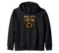 Mona Lifta Leonardo Da Vinci Divertido Halterofilia Mona Lifta Sudadera con Capucha