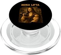 Mona Lifta Muscle Mona Lisa Lifting Weights Bodybuilding Gym PopSockets PopGrip para MagSafe