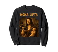 Mona Lifta Muscle Mona Lisa Lifting Weights Bodybuilding Gym Sudadera