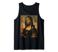 Mona Lisa afroamericana Grills Mes de la Historia Negra Y2k Camiseta sin Mangas