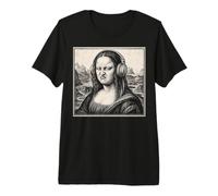 Mona Lisa Bass Face Funny Music Lovers DJs Producers Camiseta Premium