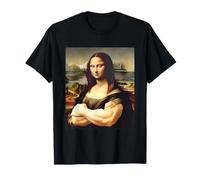 Mona Lisa Bodybuilding Funny Mona Lisa Muscle Gym Workout Camiseta