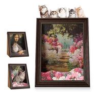 Mona Lisa Cat Bed, 2025 New Oil Painting Cat Scratching Board, Art 4D Oil with Arm Front Panel, Couch Cave Condo Creative Home Decoration, Easy-to-Assemble (#6)