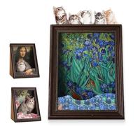 Mona Lisa Cat Bed, 2025 New Oil Painting Cat Scratching Board, Art 4D Oil with Arm Front Panel, Couch Cave Condo Creative Home Decoration, Easy-to-Assemble (#4)