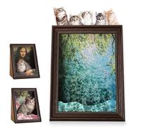 Mona Lisa Cat Bed, 2025 New Oil Painting Cat Scratching Board, Art 4D Oil with Arm Front Panel, Couch Cave Condo Creative Home Decoration, Easy-to-Assemble (#1)