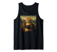 Mona Lisa Cat, Obra de Arte de la Parodia renacentista de Leonardo Davinci Camiseta sin Mangas