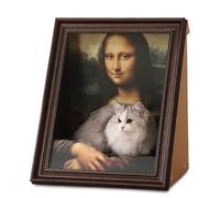 Mona Lisa Cat Scratcher Bed, Cat Living in Famous Painting, Art 4D Oil Painting Frame Nest for Artist Kitten, Easy-to-Assemble Bed Couch Cave Condo Creative Home Decoratioz (1pcs)