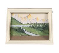 Mona Lisa Cat Scratcher Bed, Cat Living in Famous Painting, Mona Lisa, 4D Oil Painting Frame Nest, Easy-to-Assemble Bed Couch Cave Condo Creative Home Decoration (L,White Frame)