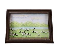 Mona Lisa Cat Scratcher Bed, Cat Living in Famous Painting, Mona Lisa, 4D Oil Painting Frame Nest, Easy-to-Assemble Bed Couch Cave Condo Creative Home Decoration (D,Brown Frame)