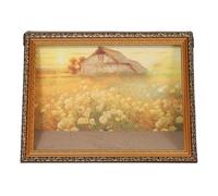 Mona Lisa Cat Scratcher Bed, Cat Living in Famous Painting, Mona Lisa, 4D Oil Painting Frame Nest, Easy-to-Assemble Bed Couch Cave Condo Creative Home Decoration (K,Gold Frame)
