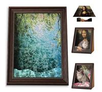 Mona Lisa Cat Scratcher Bed, Mona Lisa Cat Bed, 4D Oil Painting Cats Frame Nest, Easy Assembly Pet Beds & Home Decor, Couch Cave Condo Creative Home Decoration (Landscape)