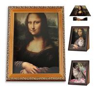 Mona Lisa Cat Scratcher Bed, Mona Lisa Cat Bed, 4D Oil Painting Cats Frame Nest, Easy Assembly Pet Beds & Home Decor, Couch Cave Condo Creative Home Decoration (Painting)