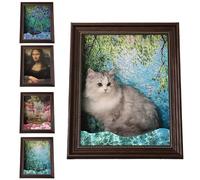 Mona Lisa Cat Scratcher Beds, Living In Famous Painting, Art 4d Oil with Arm Front Panel, Mona Lisa Cat House, Easy-To-Assemble (D)