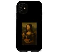 Mona Lisa Comer Espaguetis Divertido Arte Clásico Pasta Foodie Carcasa para iPhone 11