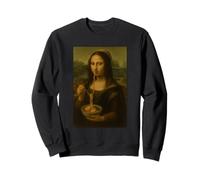 Mona Lisa Comiendo Ramen Arte Divertido Fideos Foodie Mashup Sudadera