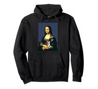 Mona Lisa con Cat Parody Art Classic Sudadera con Capucha
