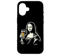 Mona Lisa con Cerveza Bar Pub Crawl Fiesta Hombres Mujeres Cerveza Divertida Carcasa para iPhone 16