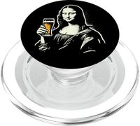 Mona Lisa con Cerveza Bar Pub Crawl Fiesta Hombres Mujeres Cerveza Divertida PopSockets PopGrip para MagSafe
