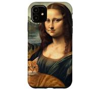 Mona Lisa con gato divertido arte de pintura clásica Carcasa para iPhone 11