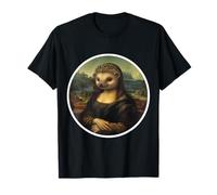 Mona Lisa Erizo Pintura Divertido Erinaceinae Propietario Animal Camiseta