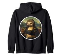 Mona Lisa Erizo Pintura Divertido Erinaceinae Propietario Animal Sudadera con Capucha