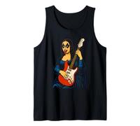 Mona Lisa - Guitarra Divertida para Profesor de música Rock and Roll Camiseta sin Mangas
