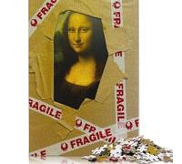 Mona Lisa in A Box Art Rompecabezas Imposible,desafío for Adults Juego Educativo 1000 Piezas Obra De Arte De Juego De para Adultos Y Niños Mayores De 12 Años 1000pcs (38x26cm)