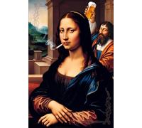 Mona Lisa. Leonardo da Vinci. The naughty couple. My notebook/diary/journal.