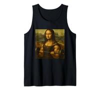 Mona Lisa Levantamiento Pesas Arte Fuerte Ganancias Culturismo Camiseta sin Mangas