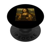Mona Lisa Levantamiento Pesas Arte Fuerte Ganancias Culturismo PopSockets PopGrip Adhesivo
