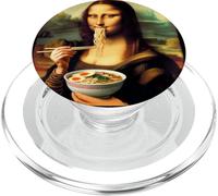Mona Lisa Loves Ramen - Divertidos amantes del arte gastronómico artístico PopSockets PopGrip para MagSafe