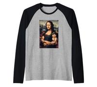 Mona Lisa Mona Lisa - Bíceps Culturismo Gimnasio Entrenamiento Funny Mona Lisa Camiseta Manga Raglan
