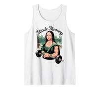Mona Lisa Muscle Mommy Gym Fitness Bodybuilding Art Camiseta sin Mangas