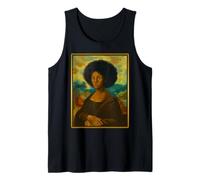 Mona Lisa Negra Afro Queen Mujer Africana Mes de la Historia Camiseta sin Mangas