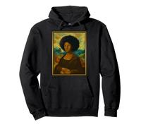 Mona Lisa Negra Afro Queen Mujer Africana Mes de la Historia Sudadera con Capucha